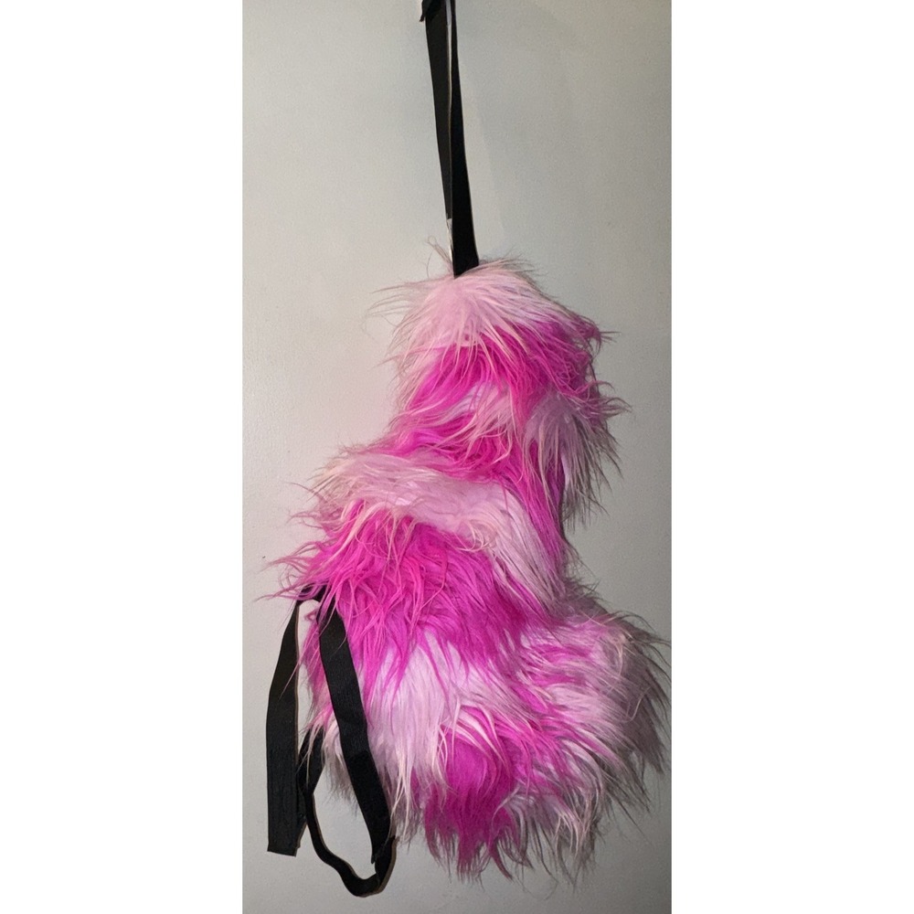 Disney Parks Cheshire Cat Furry Tail Costume Alice In Wonderland Pink Stripe NWT - Picture 2 of 11
